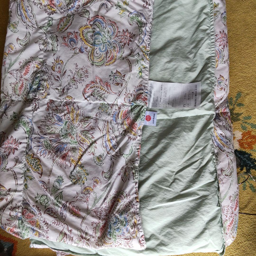 西川　羽毛掛け布団(肌掛け）150×210cm ダウン80%フェザー20%