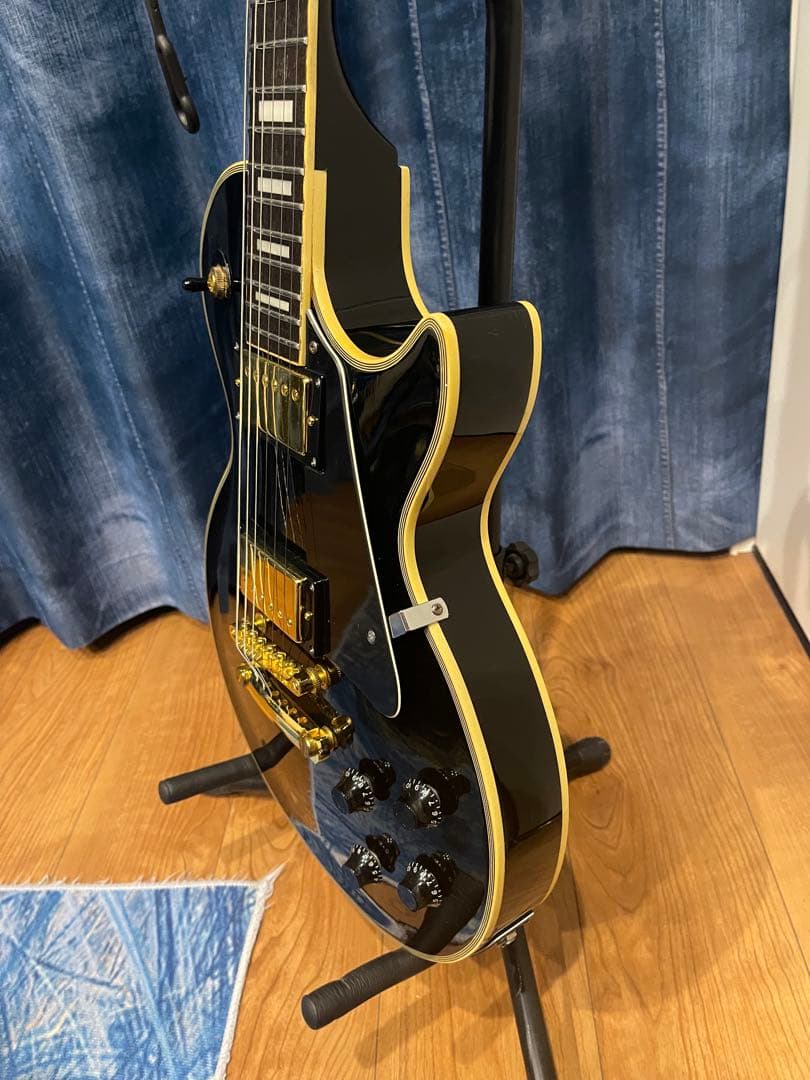 Epiphone レスポールカスタム　ブラック　ネック折れ修理済み　整備済み