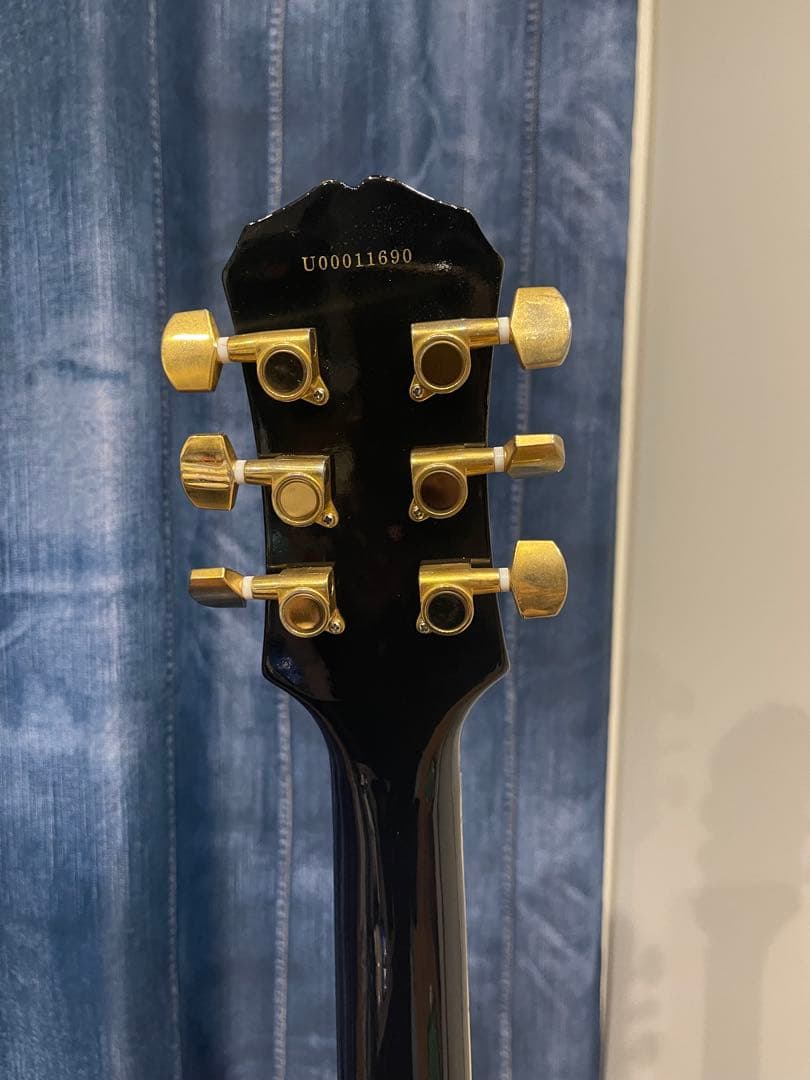 Epiphone レスポールカスタム　ブラック　ネック折れ修理済み　整備済み