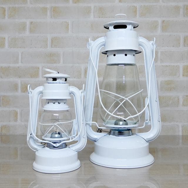 替芯4本付 White 8 & 12\" ハリケーンランタン ホワイト 白 新品