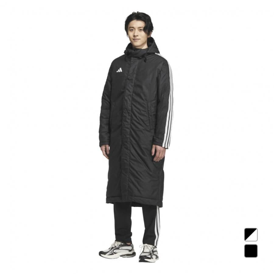 新品adidasアディダスボアキルティングベンチコートXL黒ブラック