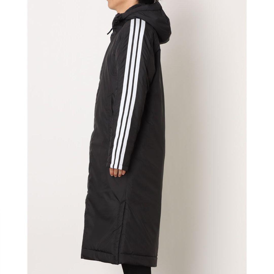 新品adidasアディダスボアキルティングベンチコートXL黒ブラック