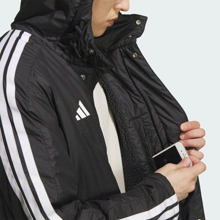 新品adidasアディダスボアキルティングベンチコートXL黒ブラック