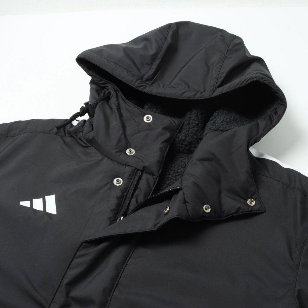 新品adidasアディダスボアキルティングベンチコートXL黒ブラック