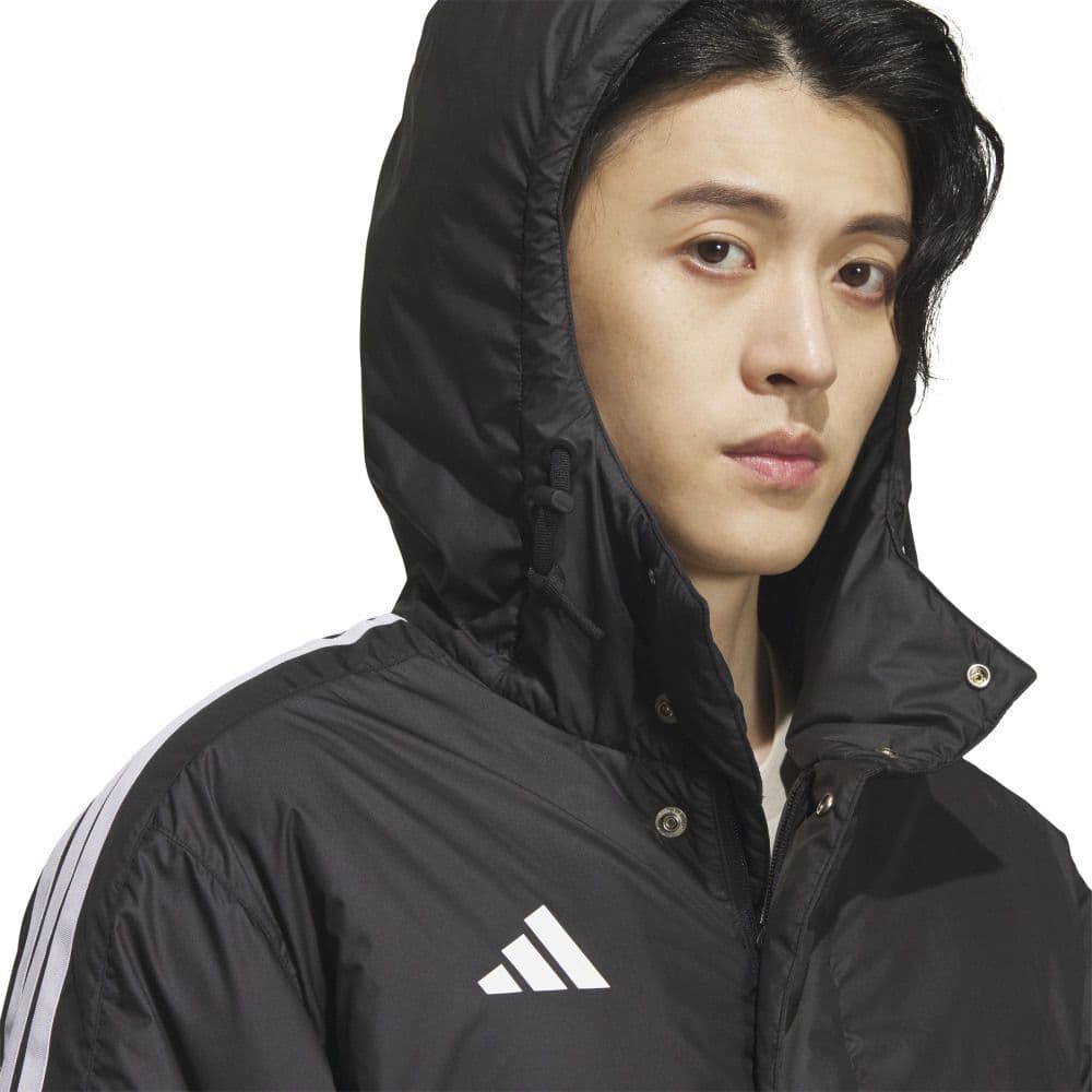 新品adidasアディダスボアキルティングベンチコートXL黒ブラック