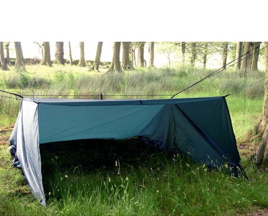 タグ付きDDTarpXL4.5x3m付属品付き緑