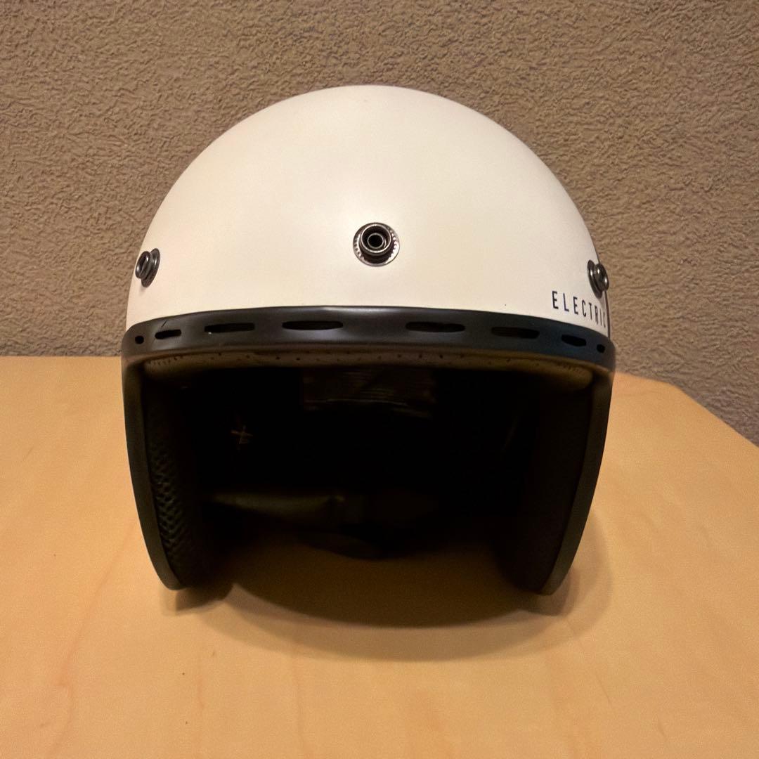 ELECTRIC ホワイト ジェットヘルメット❗️超美品❗️