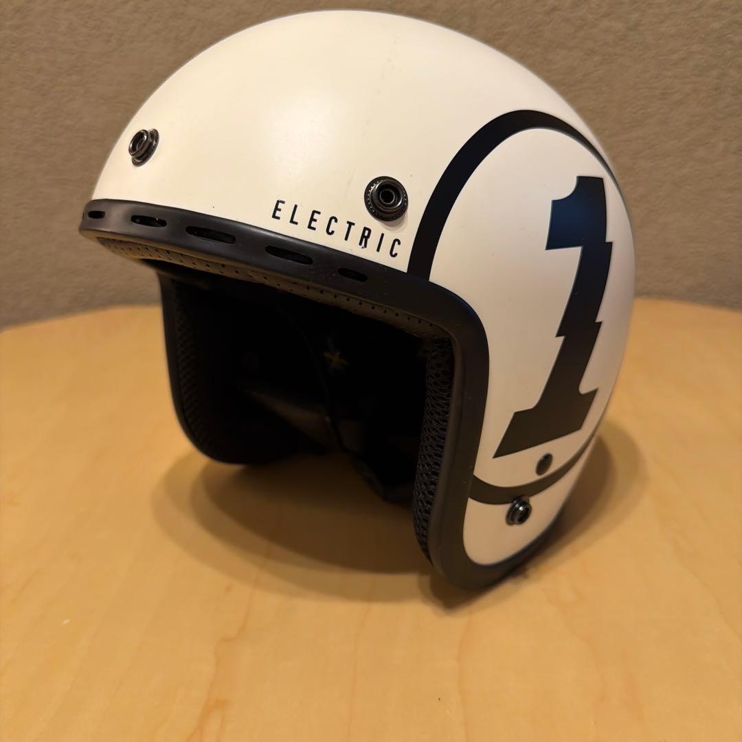 ELECTRIC ホワイト ジェットヘルメット❗️超美品❗️