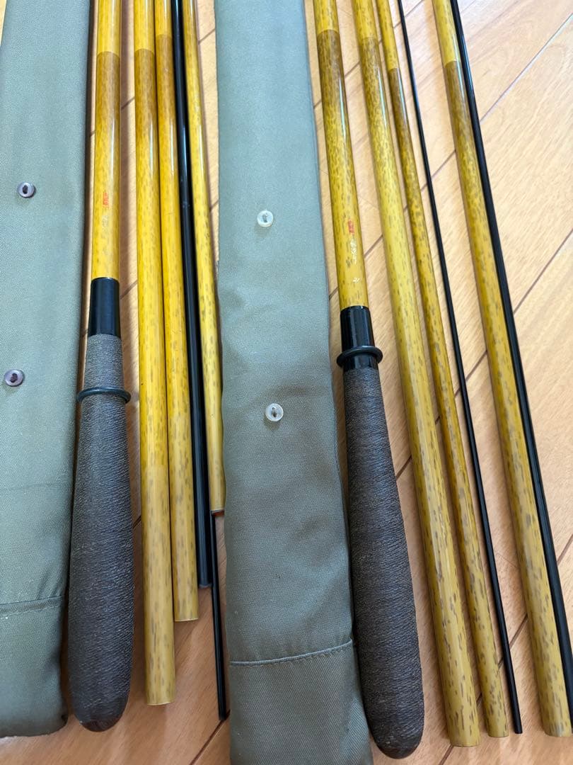 美品ヘラブナ竿　朱紋峰セット