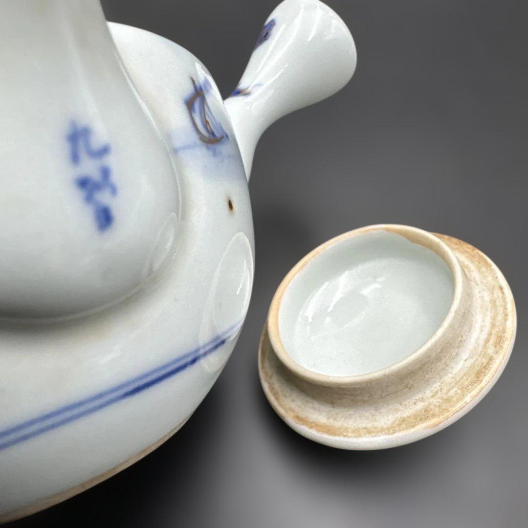 ★ 完品！ 戦前 九谷焼 茶器揃い 染付 共箱 ★