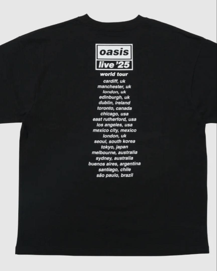 oasis ライブツアーTシャツ 黒　Lサイズ
