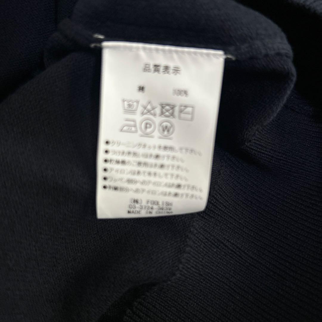 新品タグ付きラフ&スエル VネックM ネイビー　定価18700円ゴルフレディース