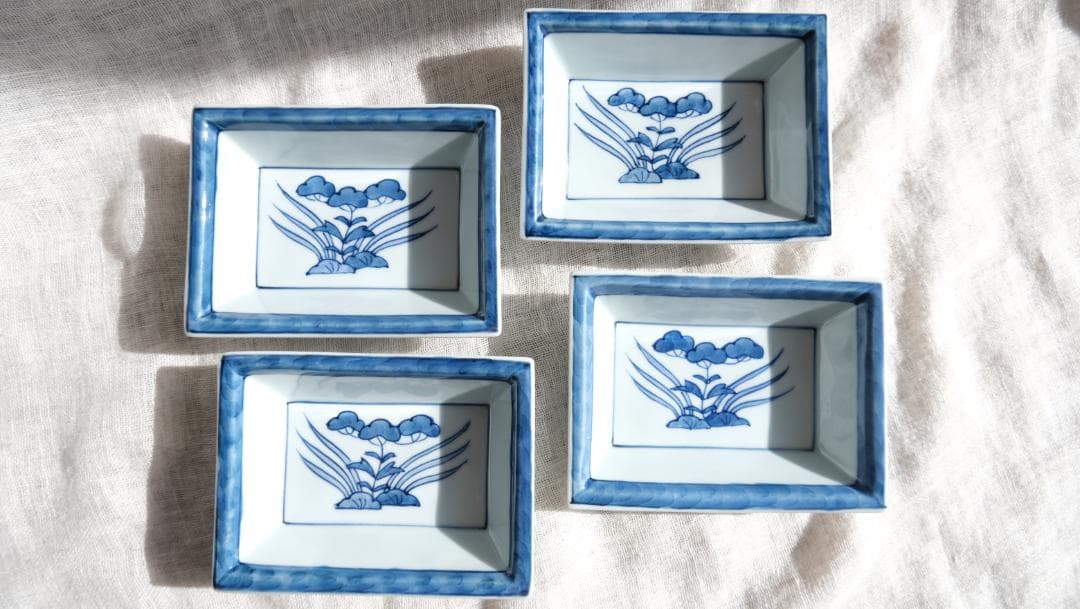 有田焼・古伊万里/舘林源右衛門・小皿4枚/中古
