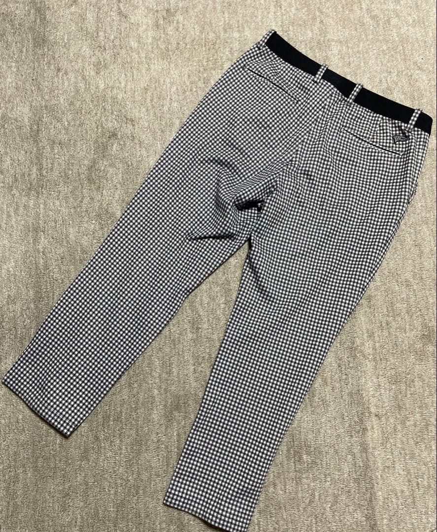BEAMS GOLF パンツ サイズＬＬネイビー チェック柄