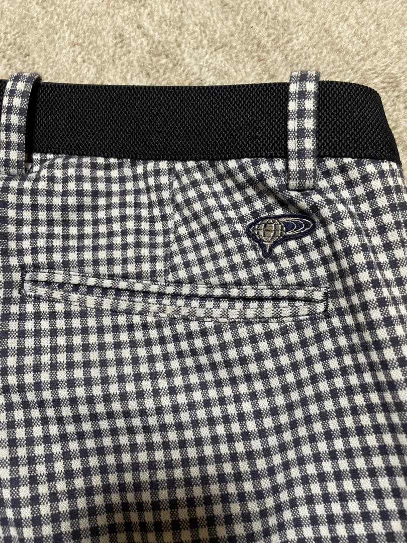 BEAMS GOLF パンツ サイズＬＬネイビー チェック柄