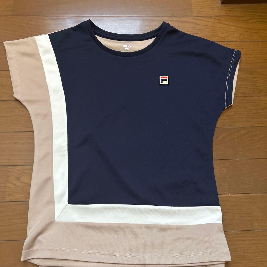 FILA テニスウェア セットアップ ネイビー/ベージュ