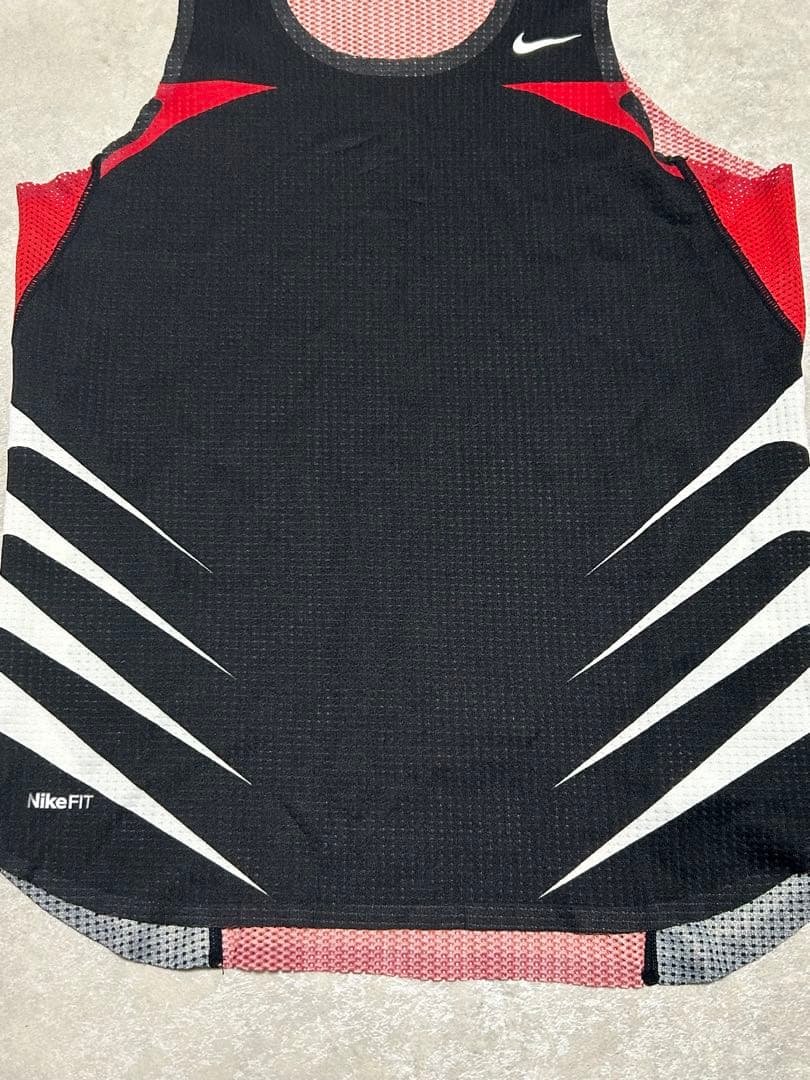 新品 希少 NIKE シングレット Mサイズ 赤 青 メッシュ ランニング