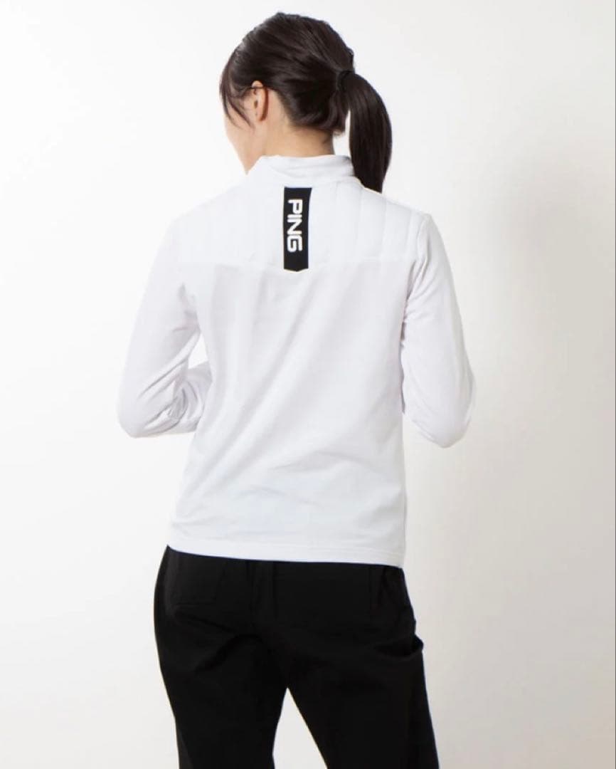 M ☆新品☆ PING エアーフレイクハイネックシャツ レディース　ホワイト