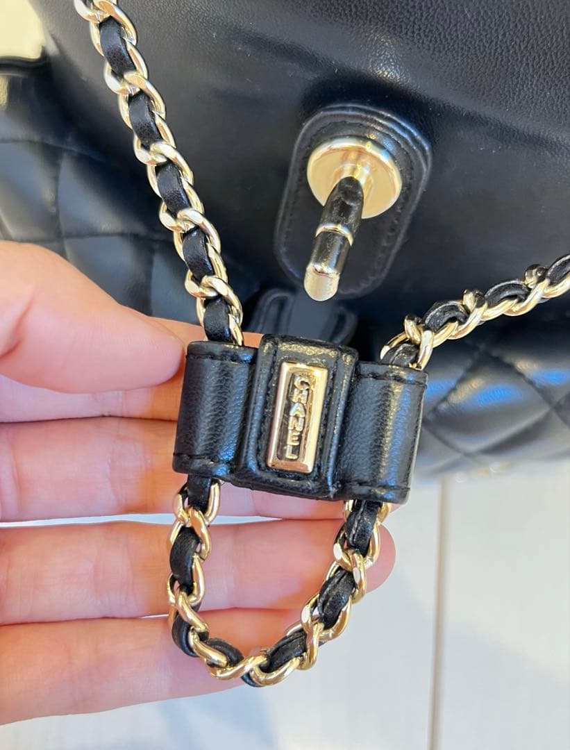 ◇即日発送◇ CHANELラムスキン マトラッセスモールバックパック ノベルティ