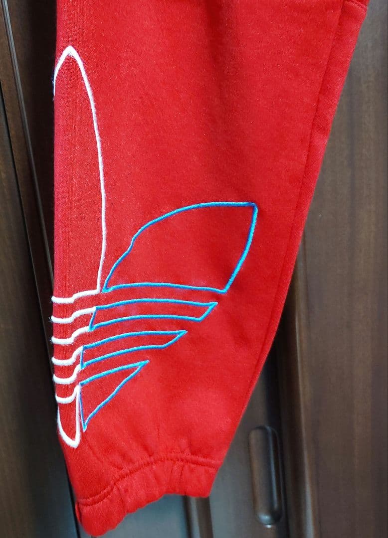 【値下げ不可・美品】adidas トレフォイル トラックパンツ【S・レッド】