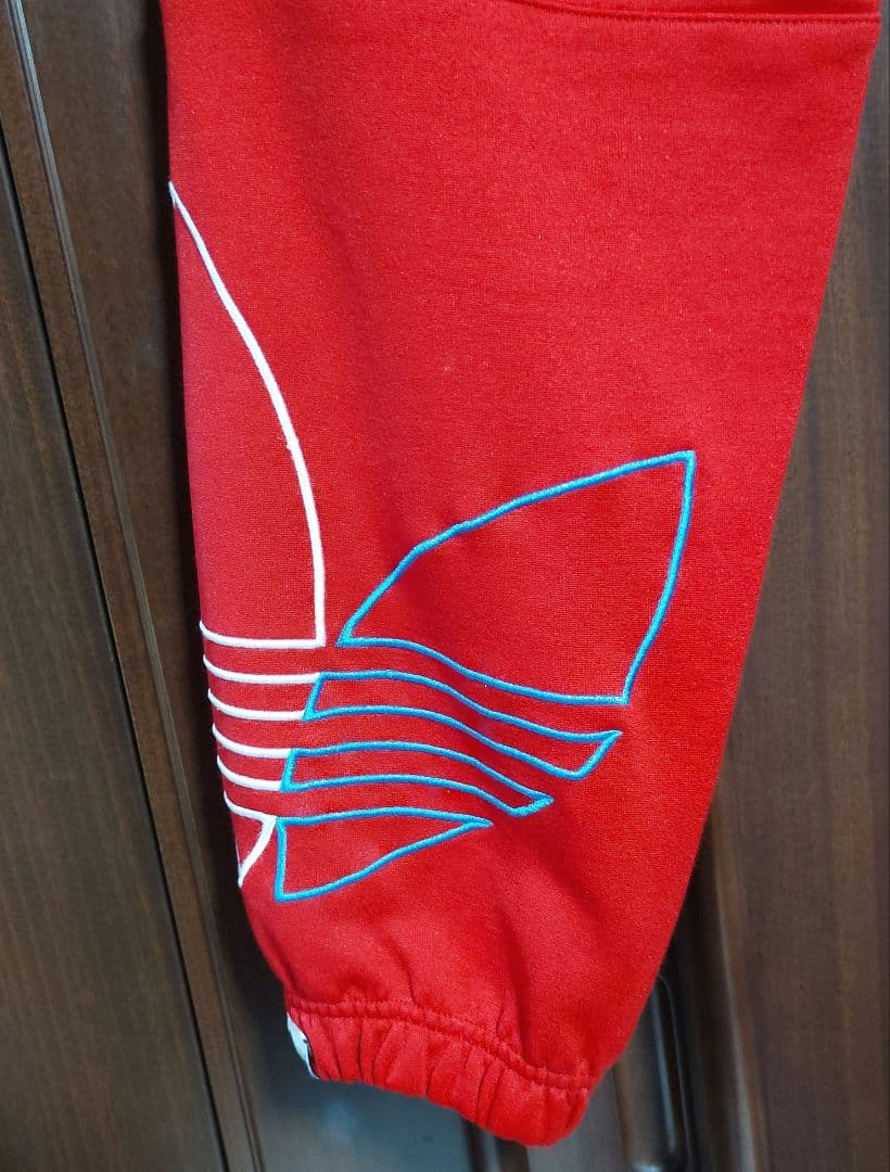 【値下げ不可・美品】adidas トレフォイル トラックパンツ【S・レッド】