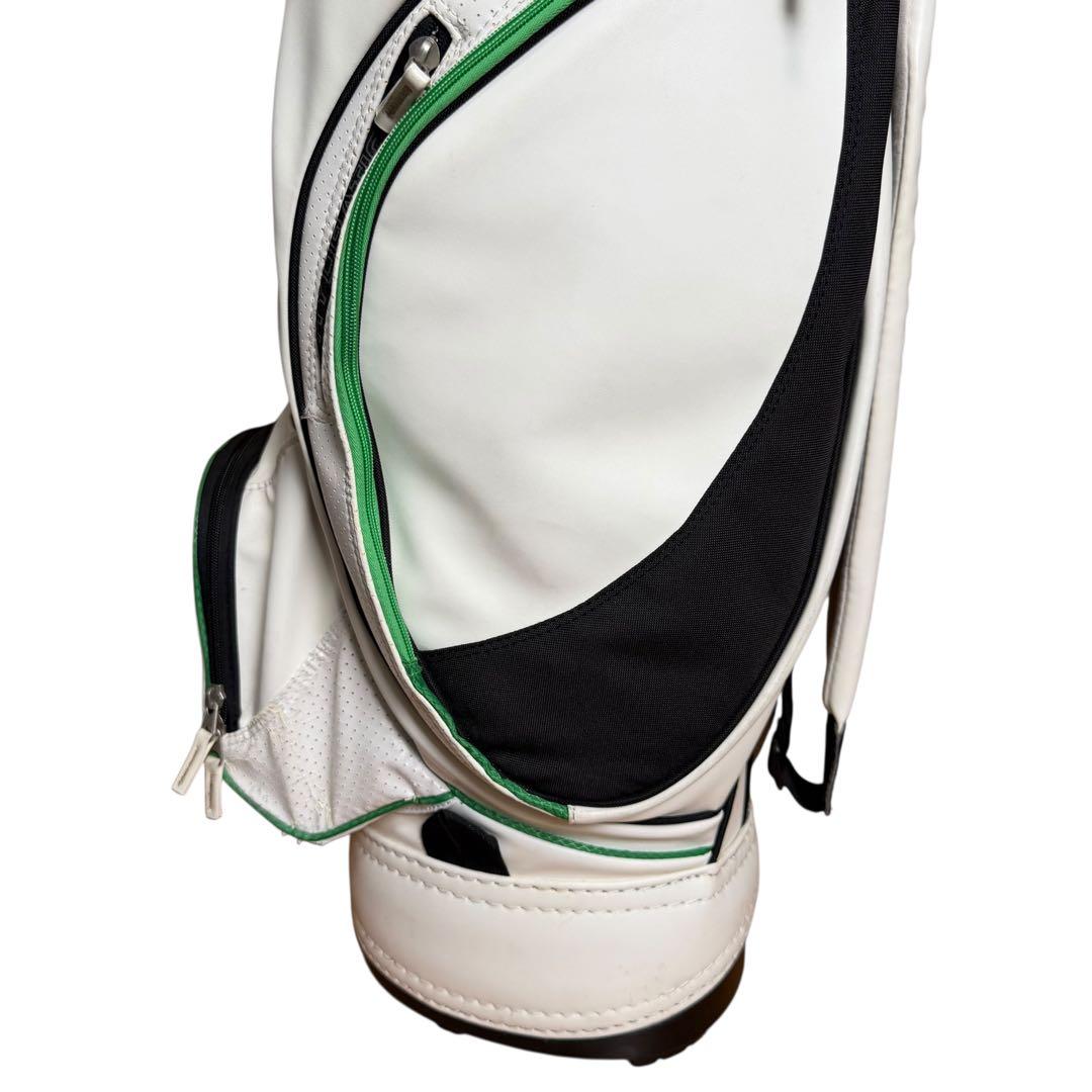 【希少限定モデル】 GOLF キャディバッグ 7口 高級感 白 緑