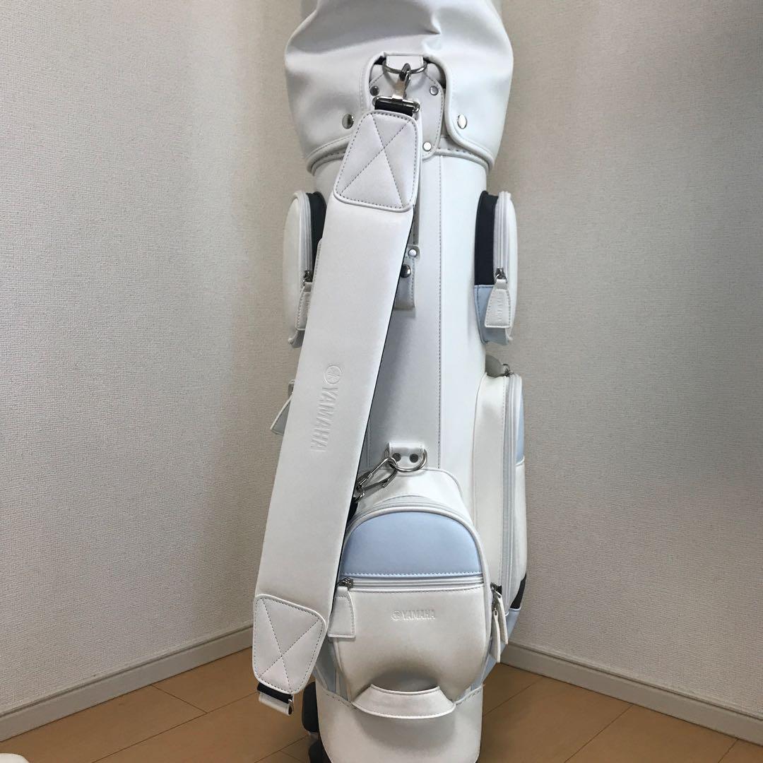 ゴルフ新品キャディーバックYAMAHA 3kg キャスター付き白アイアンカバー付