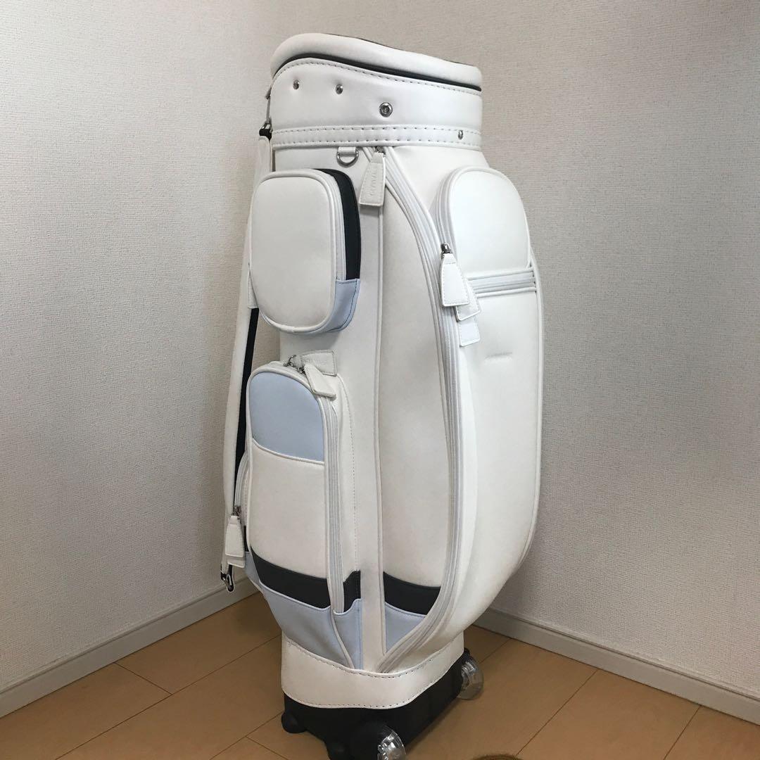 ゴルフ新品キャディーバックYAMAHA 3kg キャスター付き白アイアンカバー付