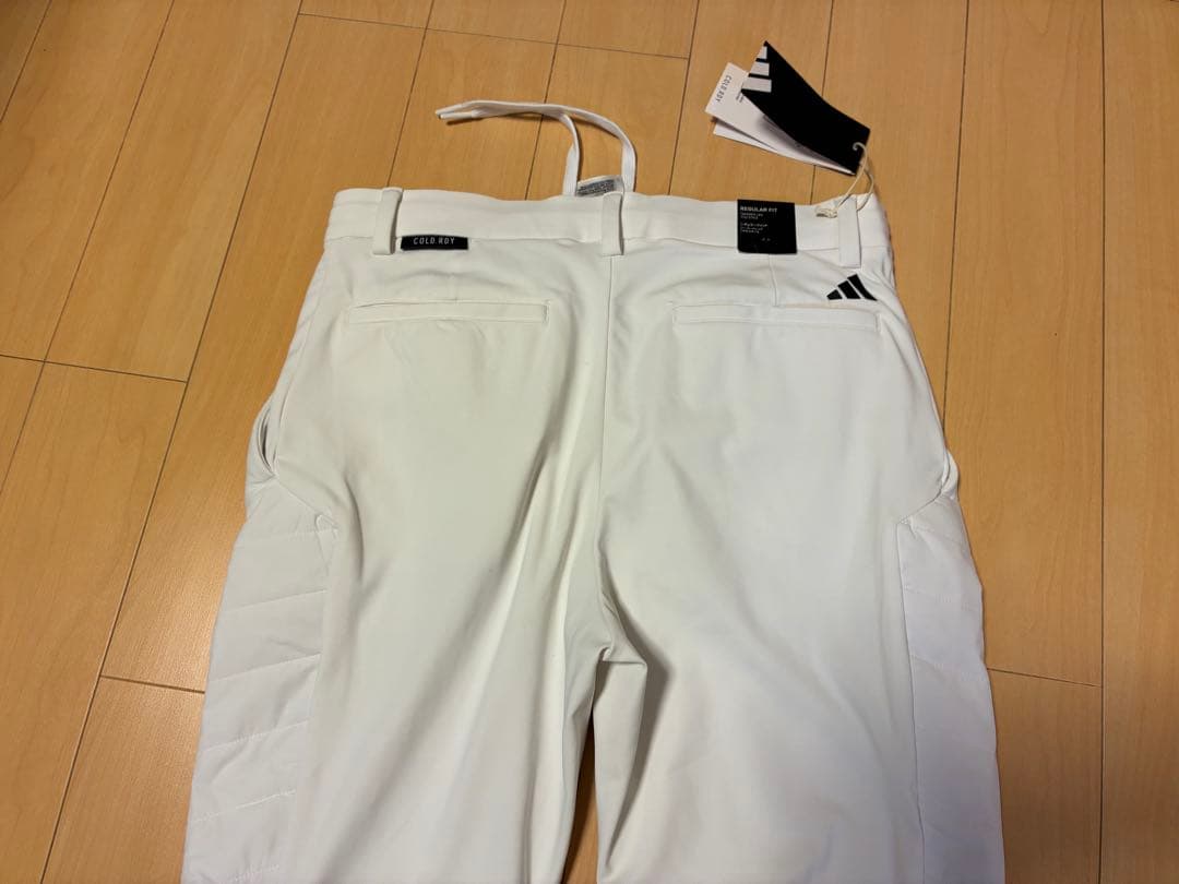 adidas アディダス　白スリム　キルティング ゴルフパンツ 新品タグ付
