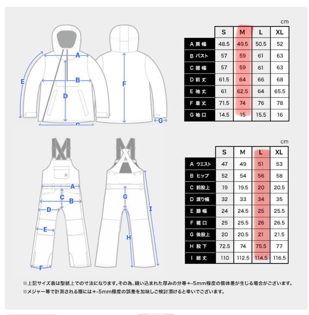 【着用1回のみ】43d スノボウエア　レディース　上下セット