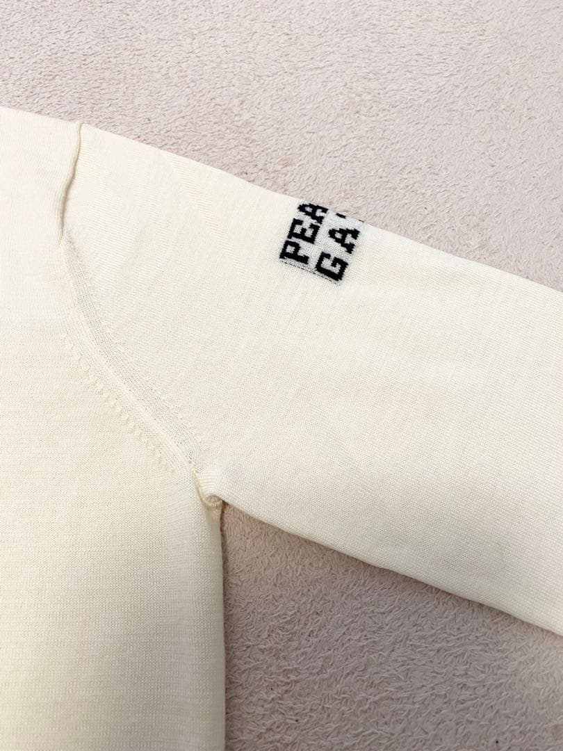 パーリーゲイツ・PGロゴ刺繍 アイボリー薄手　セーター