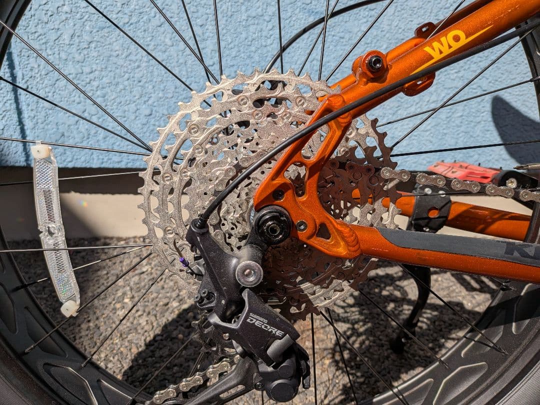 オレンジ ファットバイク CATEYE QUICK付き