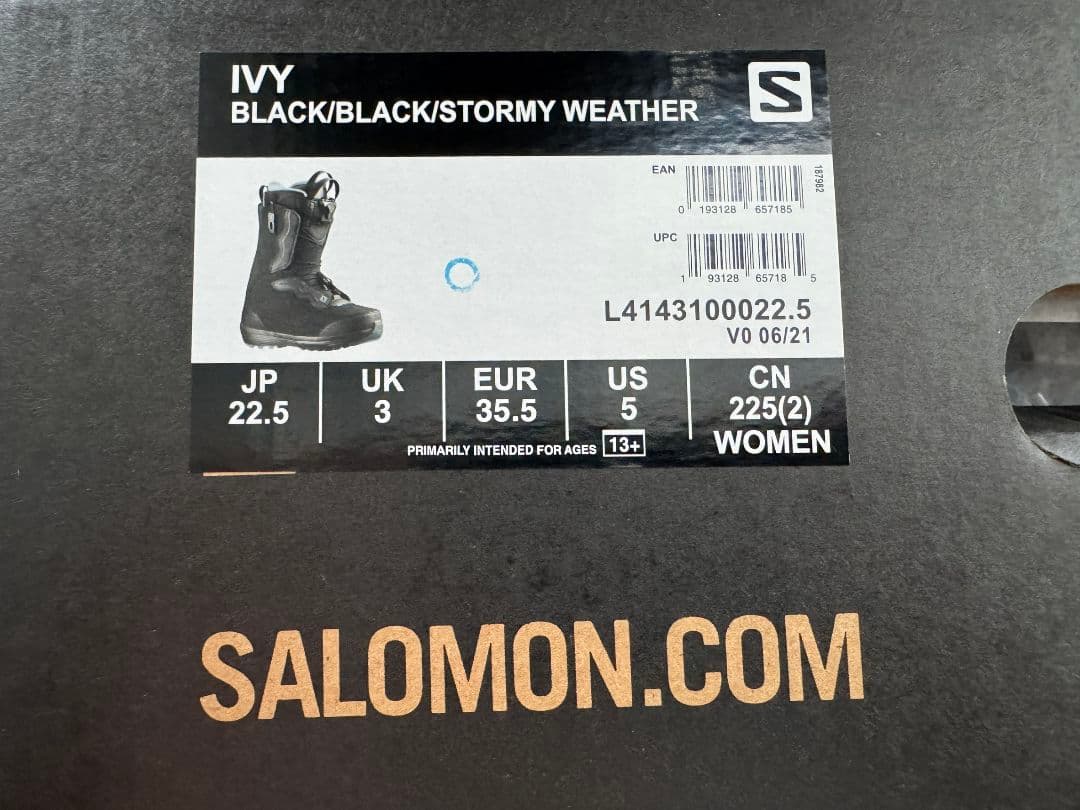新品‼️Salomon スノーボードブーツ ブラック22.5cm