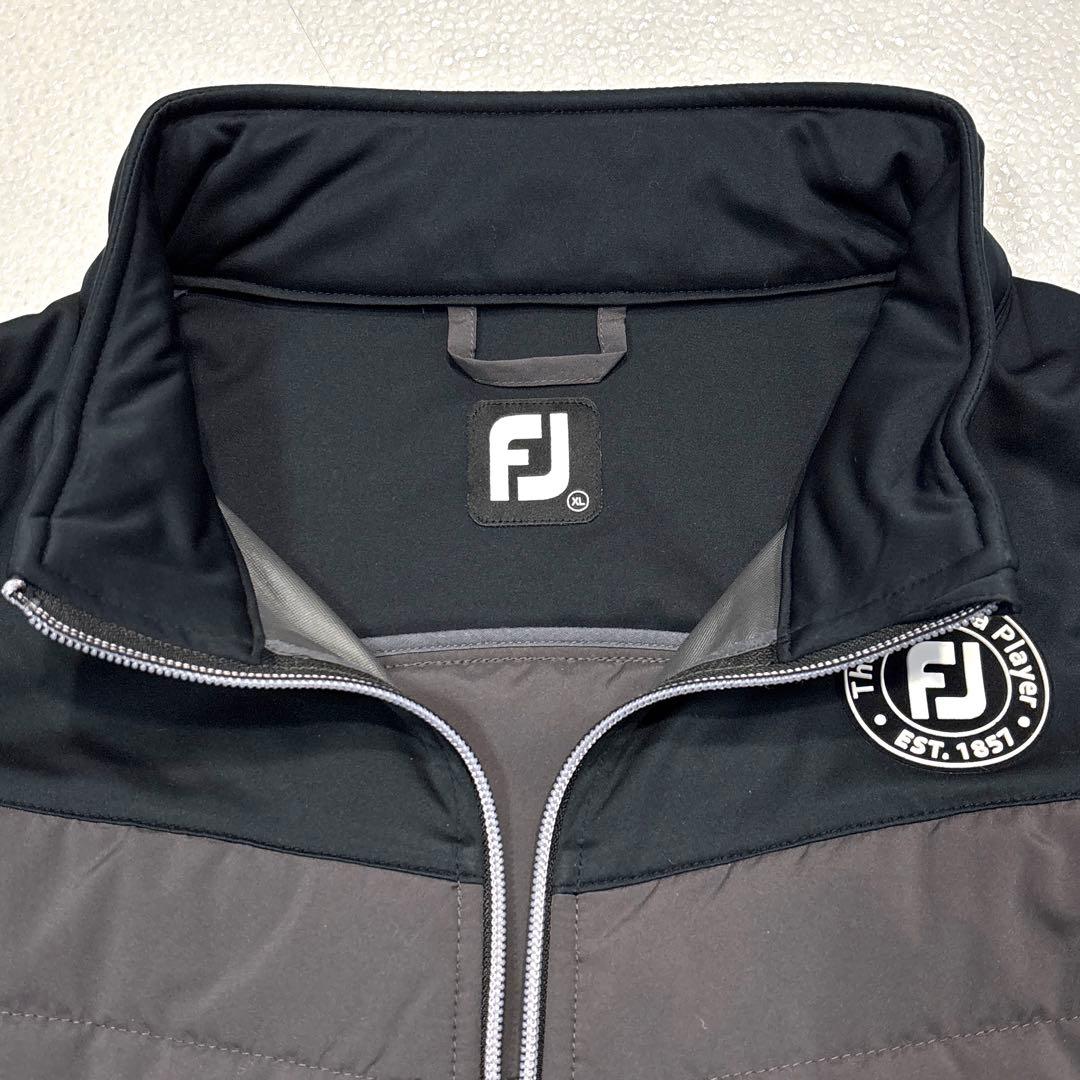 【極美品/メンズXL】フットジョイ ハイブリッド　中綿ジャケット　黒　グレー