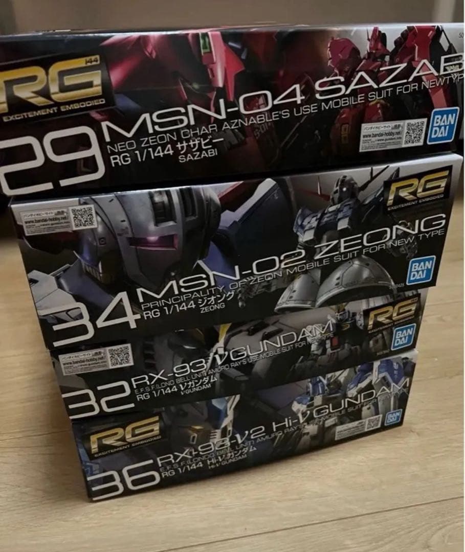 未組立　RG ハイニューガンダム ジオング サザビー ニューガンダム　νガンダム