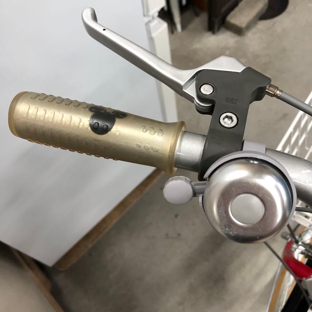 ミッキーマウス 折りたたみ自転車 ベルメゾン 赤