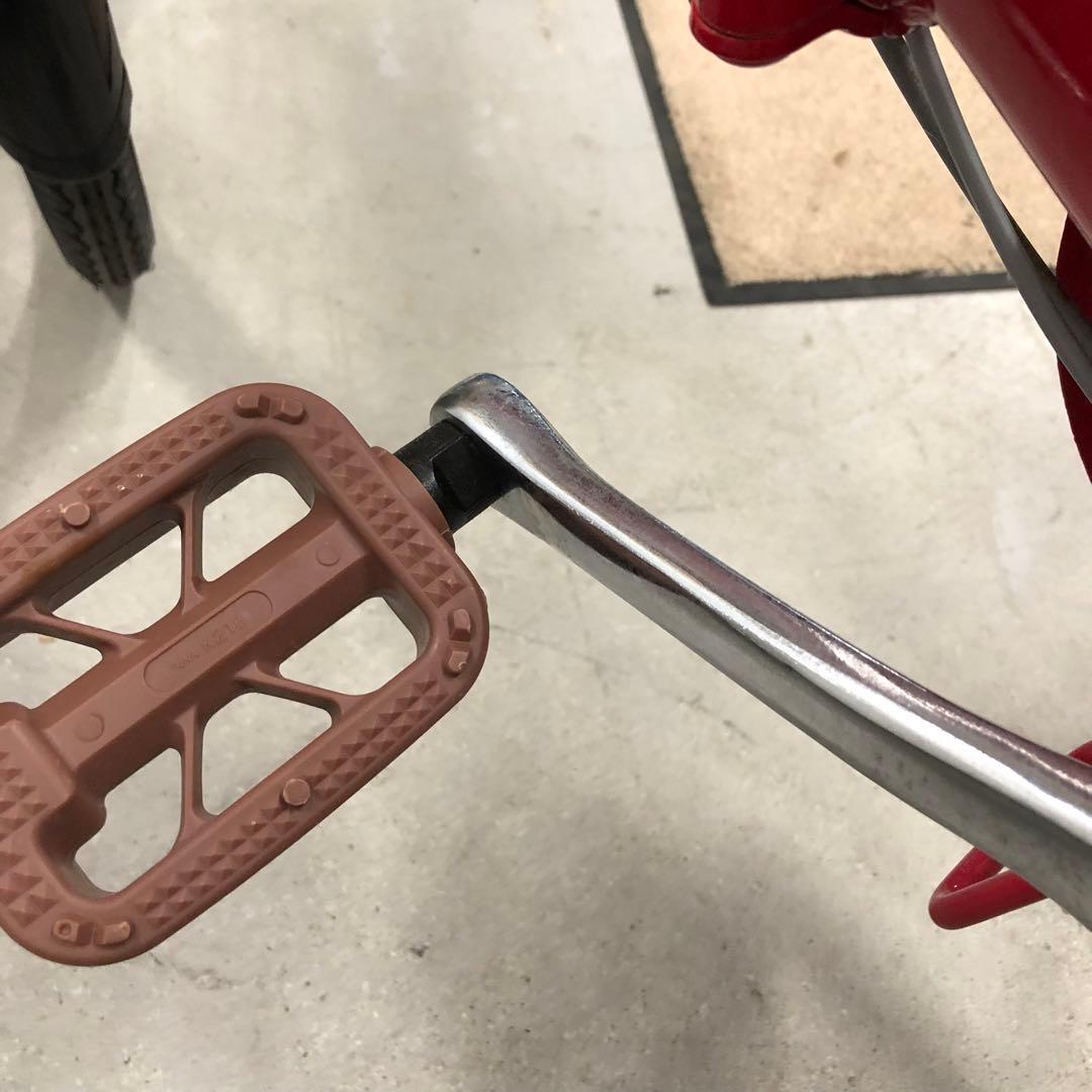 ミッキーマウス 折りたたみ自転車 ベルメゾン 赤