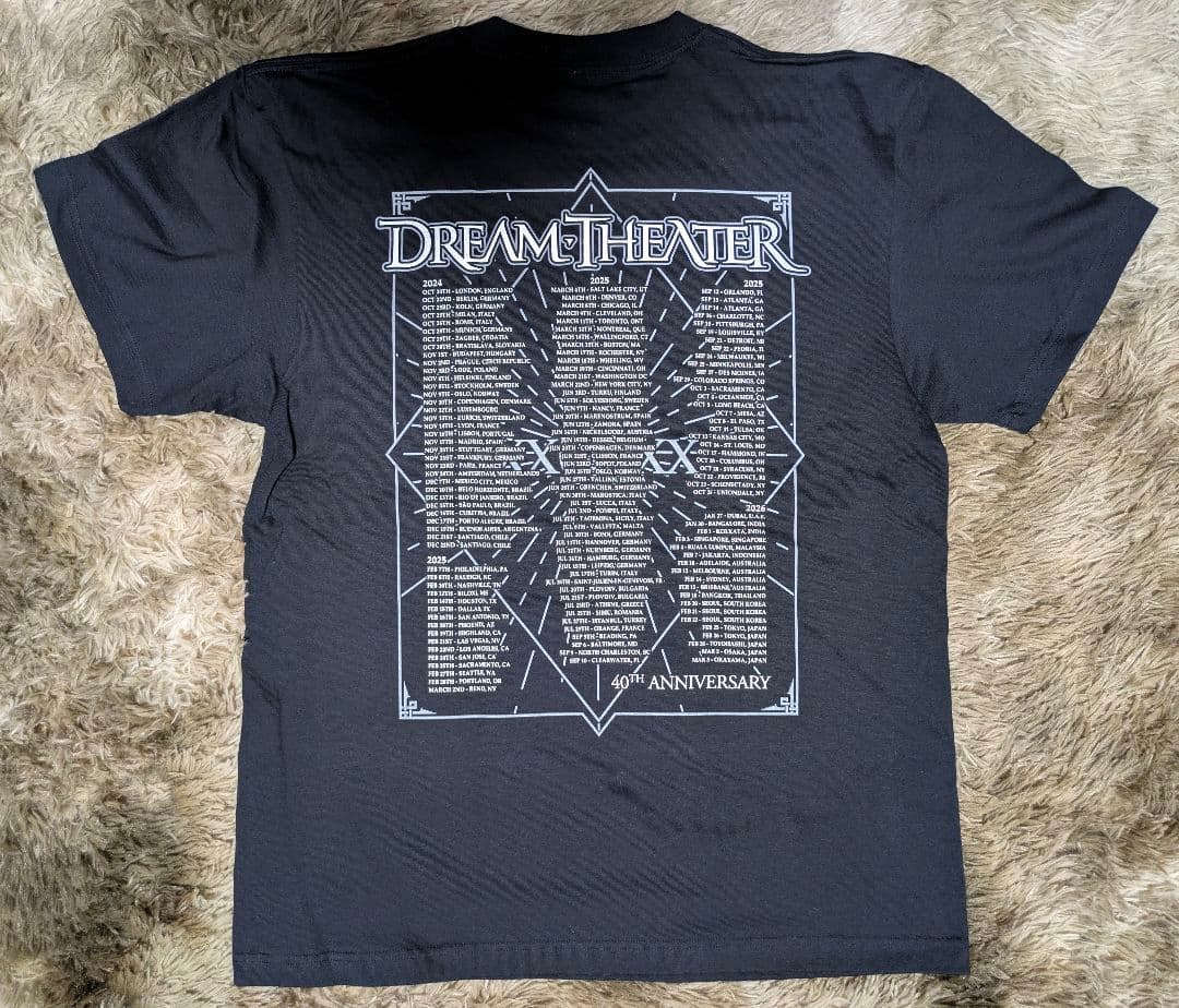 未使用 DREAM THEATER 40thツアーＴシャツ L