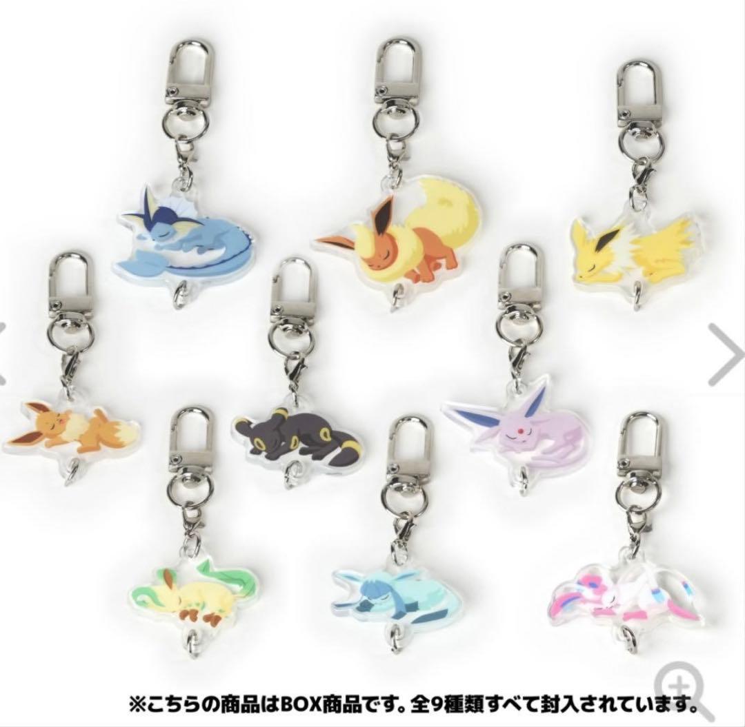 ポケモンスリープ つながるアクリルチャーム イーブイフレンズ コンプBOX 9種
