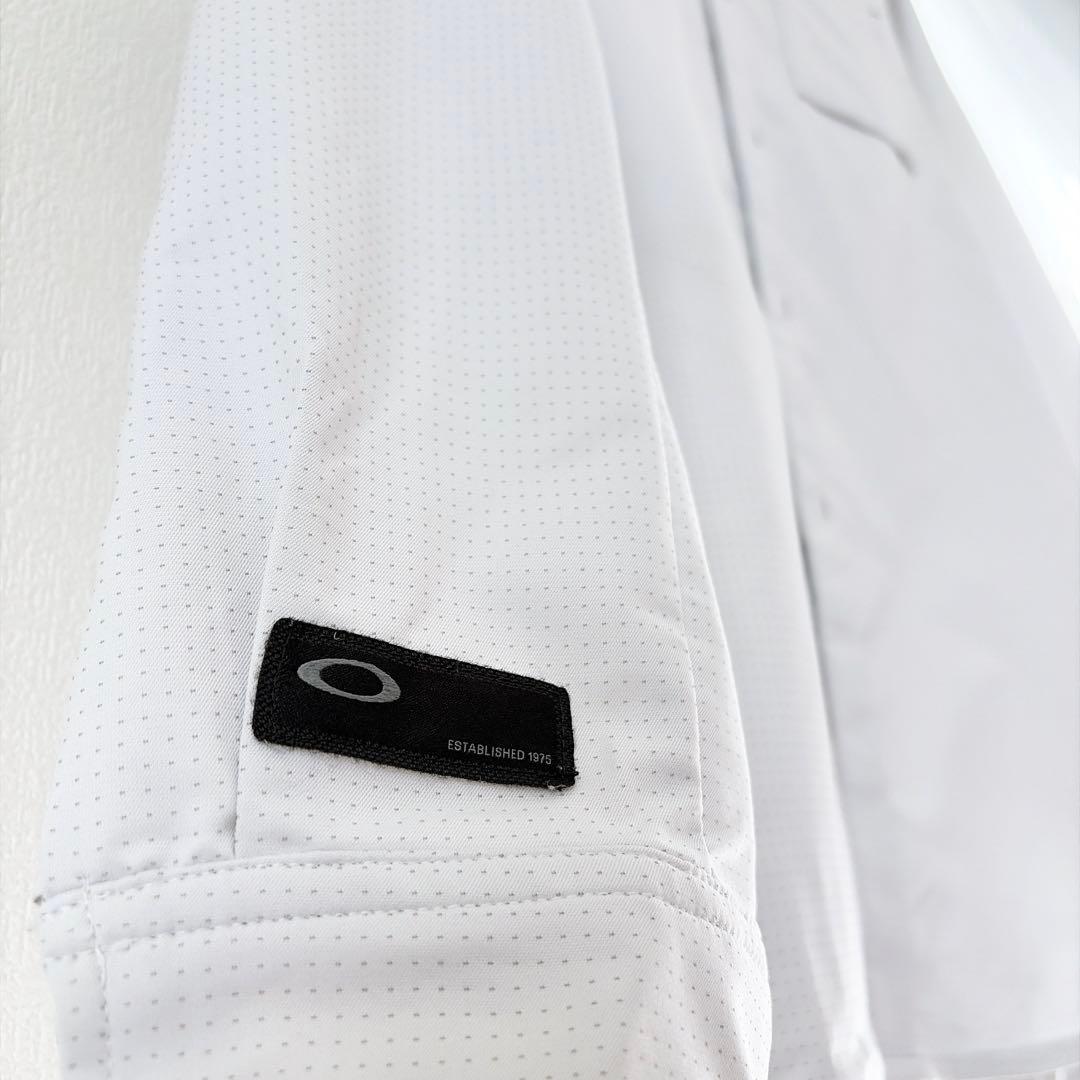 OAKLEY GOLF 長袖 襟シャツ グレー M おしゃれ かっこいい