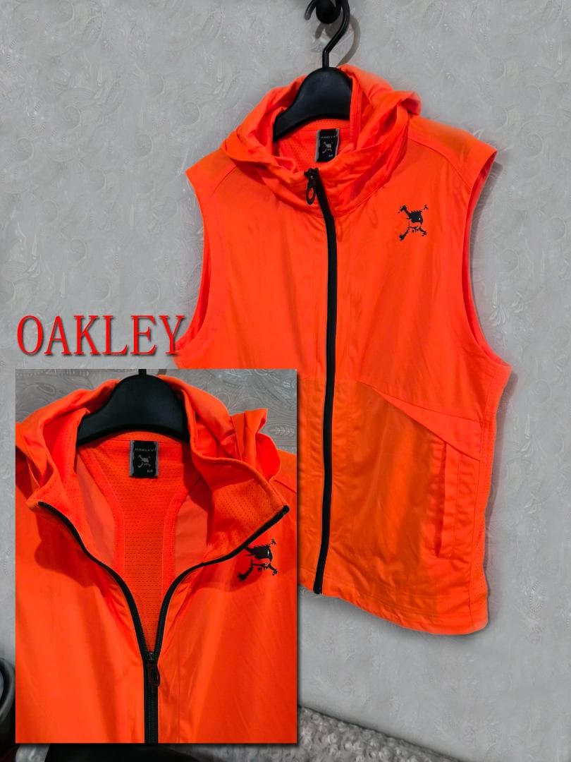 OAKLEY フード付きオレンジベスト Mサイズ