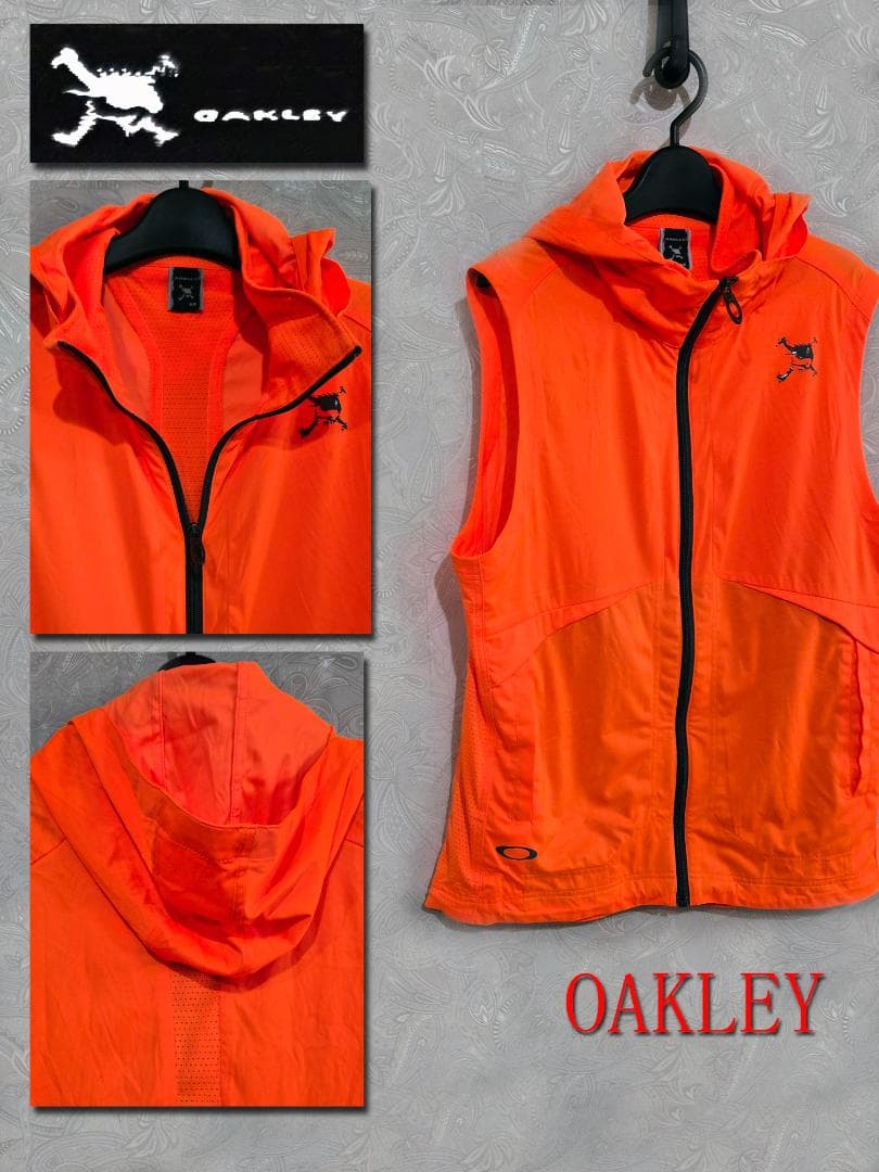 OAKLEY フード付きオレンジベスト Mサイズ
