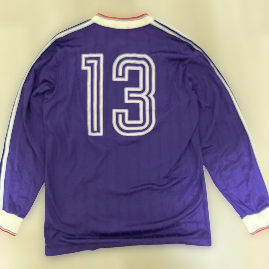 80s adidas 長袖 サッカーシャツ ゲームシャツ デサント製