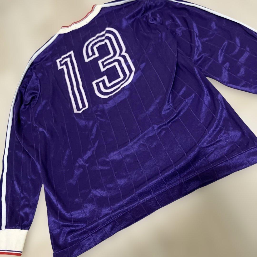 80s adidas 長袖 サッカーシャツ ゲームシャツ デサント製