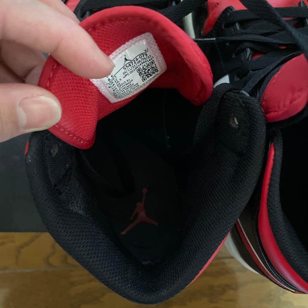 NIKE ナイキ エアジョーダン 1 mid 26.5cm 黒赤白