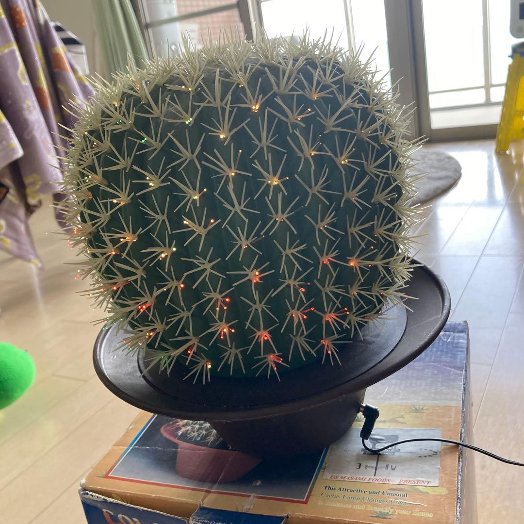 ファイバーオプティックカクタスランプ