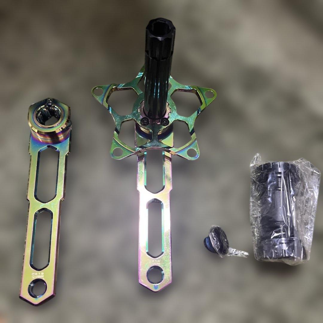(新品)Litepro-自転車用スタークランクセットBCD130mm