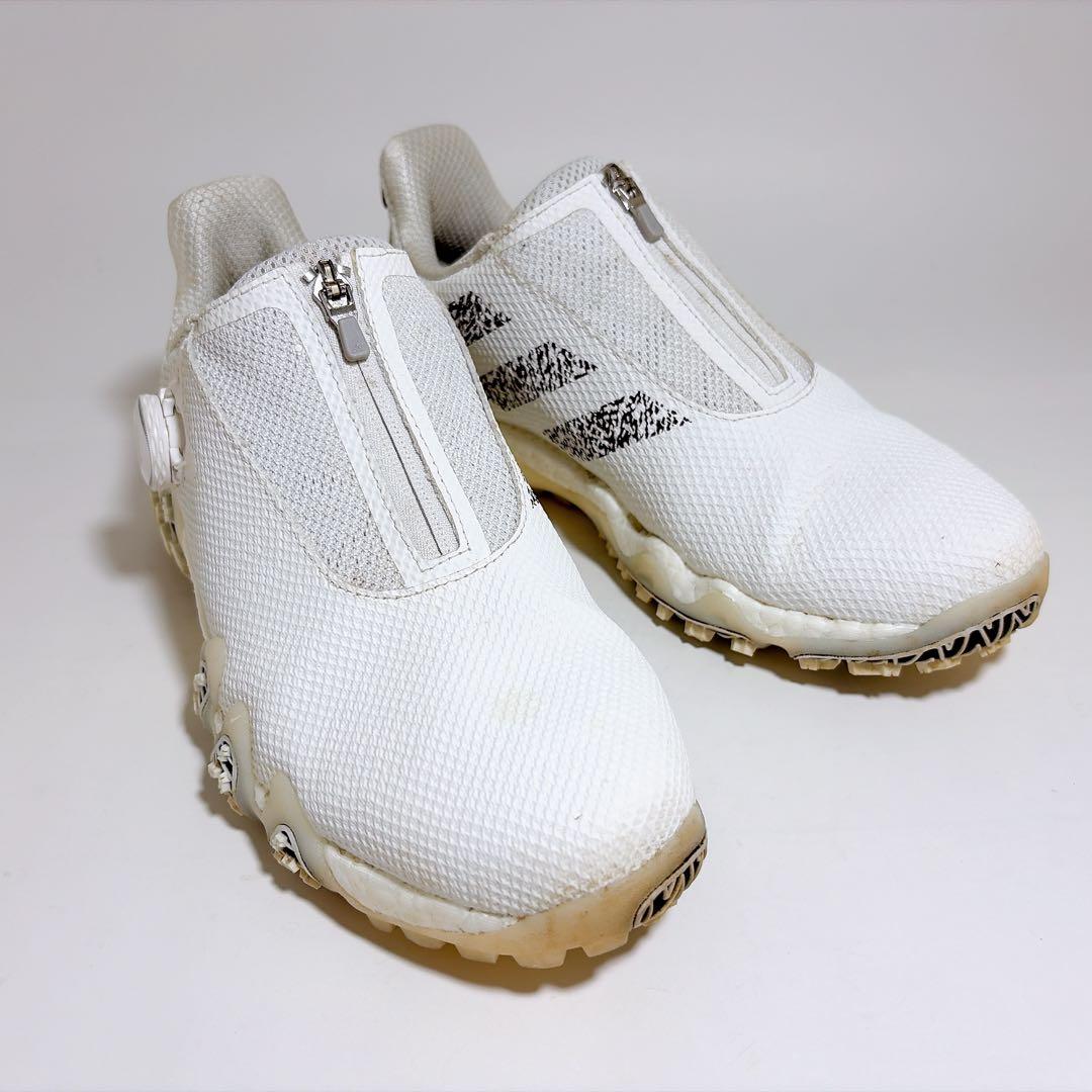 美品☆adidas コードカオス22 BOA ゴルフシューズ ホワイト 25cm