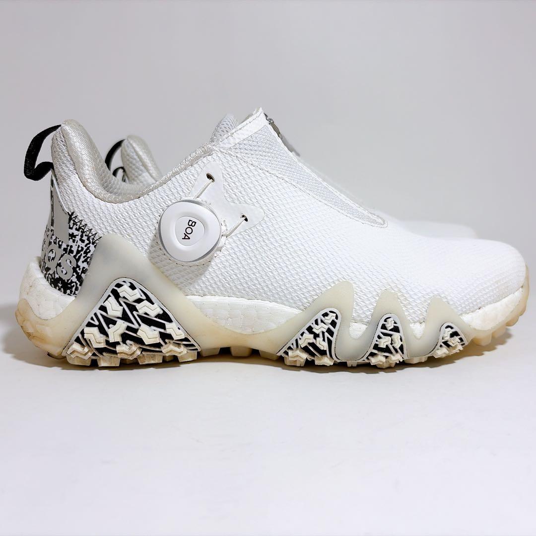 美品☆adidas コードカオス22 BOA ゴルフシューズ ホワイト 25cm