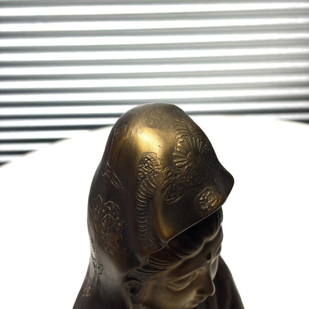 中古 鶯玉作 観音菩薩像 仏像 置物 骨董 レトロ アンティーク